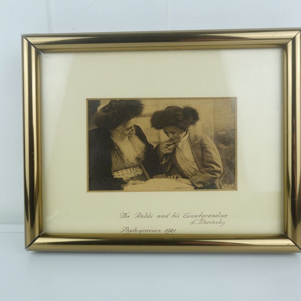 Wallace Nutting The Rabbi and His Great Grandson Framed Print